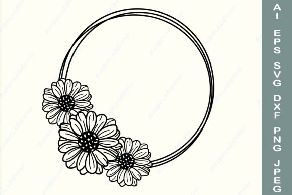 Beautiful Daisy Wreath, Floral Wreath for Your Projects