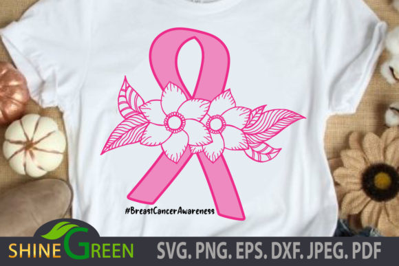 Breast Cancer SVG Floral - Flower Ribbon: A Versatile and Meaningful Design