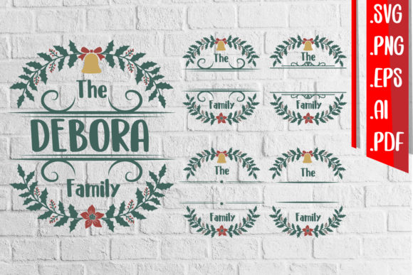Christmas Family Floral Monogram: A Festive Design