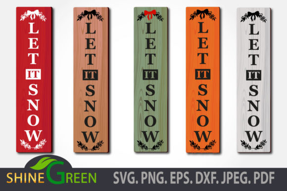Christmas Porch Sign, Let It Snow Floral: A Charming Addition to Your Holiday Decor