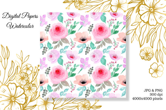 Discover the Beauty of Seamless Pattern Floral Watercolor 13