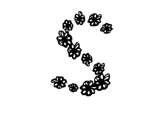 Discover the Elegance of Mono Letter ‘S’ Floral Flower Letter