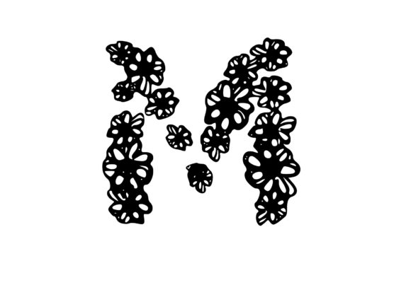 Embrace Nature with the Mono Letter ‘M’ Floral Flower Letter