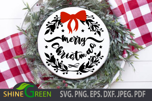 Enhance Your Christmas Decor with a Merry Christmas Floral Round Ornament