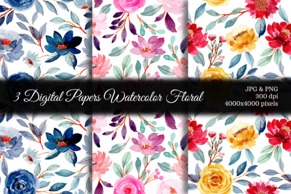 Enhance Your Designs with Seamless Pattern Floral Watercolor 58
