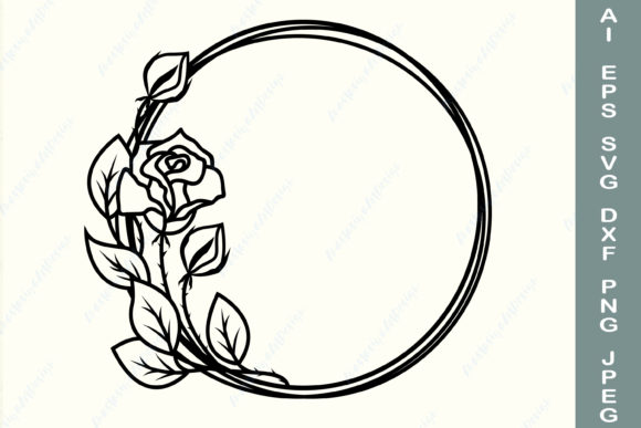 Enhancing Your Creative Projects with Rose Frame, Floral Wreath SVG