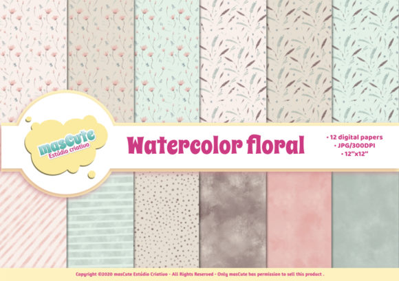 Explore the Beauty of Digital Paper Pack - Watercolor Floral