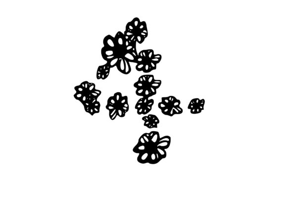 Explore the Elegance of Mono Letter ‘4’ Floral Number