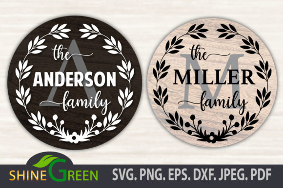 Floral Family Monogram Frame Round Sign: A Personalized Touch for Your Home