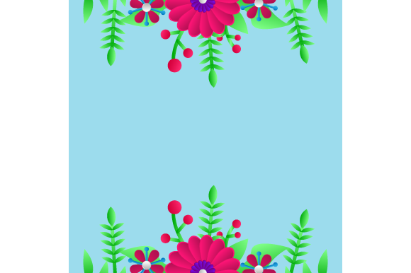 Floral Greeting Card Template Design 01