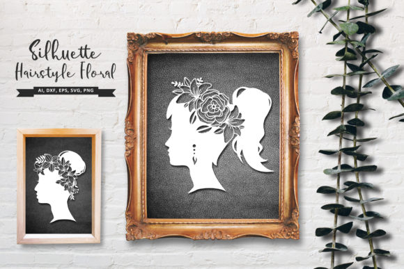 Girl with Floral Hair Silhouette SVG: A Versatile Design for Creative Projects
