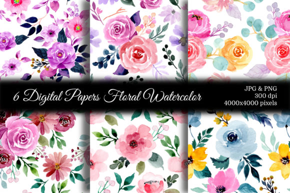 Seamless Pattern Floral Watercolor 92: A Versatile and Elegant Design Solution