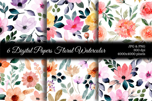 Strategic Use of Seamless Pattern Floral Watercolor 74 for Enhanced Branding and Creativity