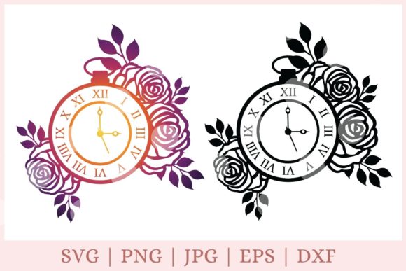 Unlock Your Creativity with the Floral Clock, Time and Perfect Cut File for DIY Projects