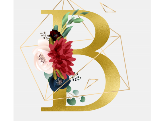 Unlocking Creativity with the Alphabet B Floral Wreath Golden Foil